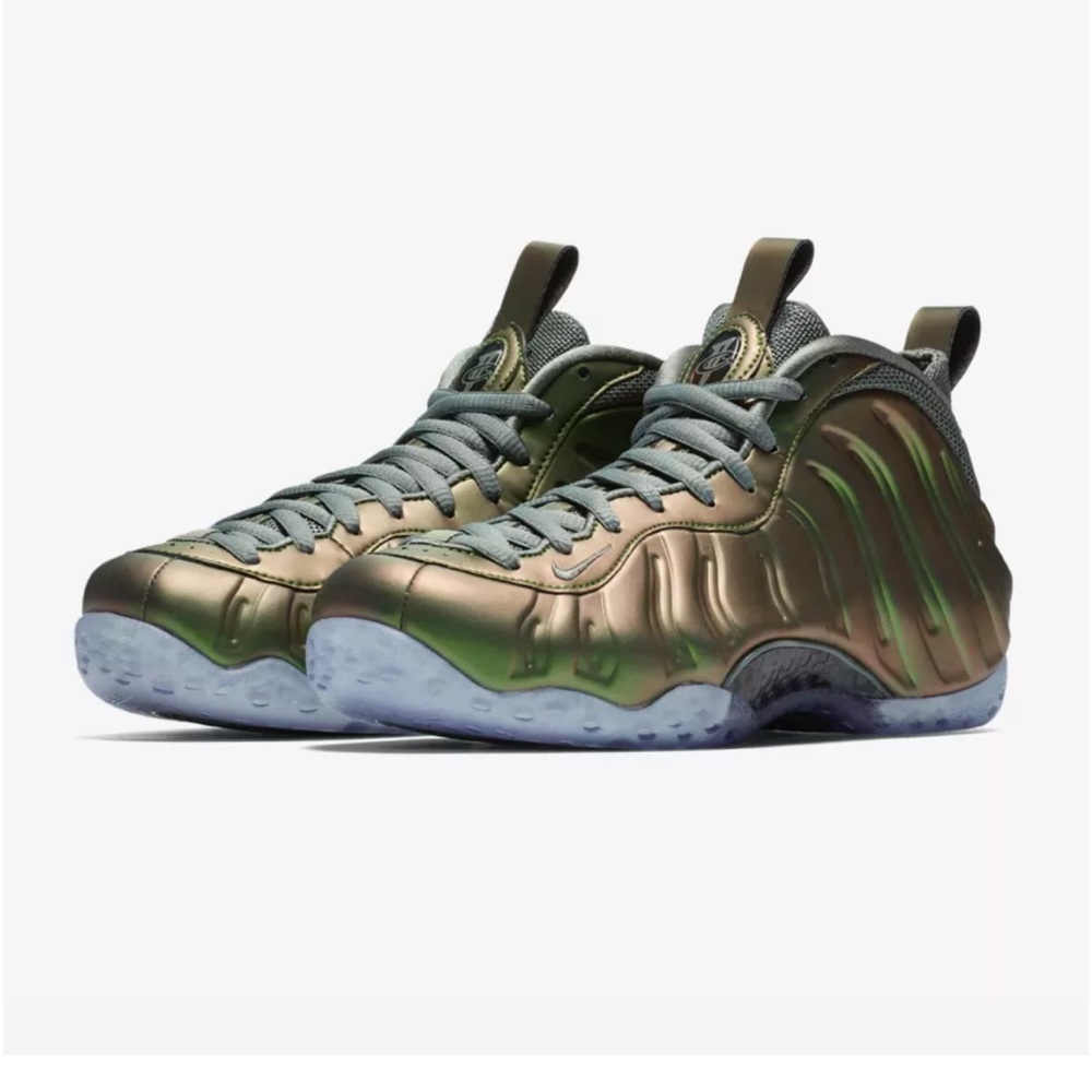 Women’s Nike Air Foamposite One Dark Stucco Green Black - Picture 3 of 17